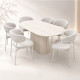 Heavy-duty wooden dining table for 6 high-quality chairs, 160*90cm