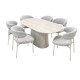 Heavy-duty wooden dining table for 6 high-quality chairs, 160*90cm