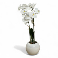 Artificial plant in the shape of a white orchid flower, 60 cm high