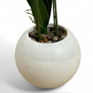 Artificial plant in the shape of a white orchid flower, 60 cm high