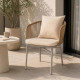 كرسي مفرد بتصميم حبال انيق بعدة اللوان