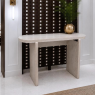 A modern console table that combines luxury and simplicity in a variety of colors.
