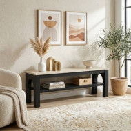 Black Wood Plasma TV Stand, 160cm