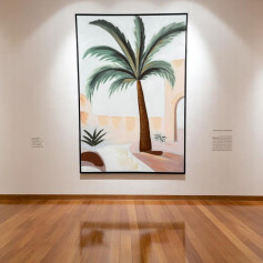 Palm tree mural highlighting Saudi heritage 120*80