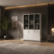 3-Door Filing Cabinet WHITE GREY