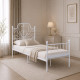 سرير حديد مقاس 90×190 باللون الابيض الانيق 