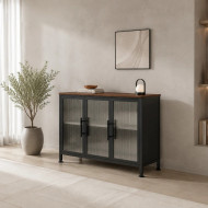 خزانة متعدد الاستخدام لون اسود مقاس 105*80 BF-07 BROWN