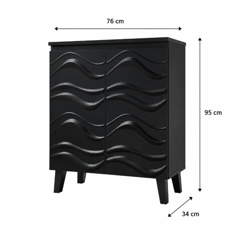 دولاب جزمه ماليزي لون اسود 76سم SC-050 BLACK