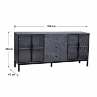 دولاب بوفيه بعدة الوان 180 سم Y-001 GREY