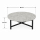 طقم شاي خشب ارضي دائري 1+4  TS120 GREY