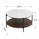 Round wooden ceramic tea set 1+4 C190 BROWN