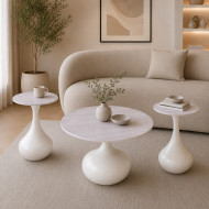 طقم شاي سيراميك دائري 1+2 SHS-037 LIGHT GREY