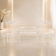 High-quality square acrylic tea set (1+4) AT-02