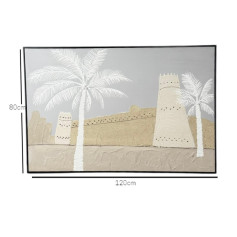 لوحة جدارية تراثية تبرز التراث السعودي العريق 120*80