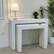 Entryway Set - A distinctive and modern wooden console table.
