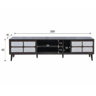 Malaysian Plasma TV Stand, 200 cm, in Brown with a Unique Design