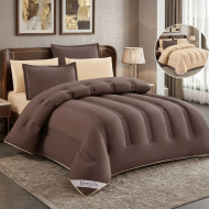 Details double bedsheet set, 6 pieces, available in various colors