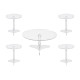 4-in-1 Clear Acrylic Table Set with Modern Bases