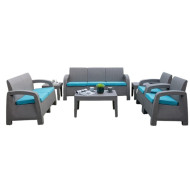 Azure Modern Outdoor Garden Seating Set – 7 Luxurious and Modern Pieces