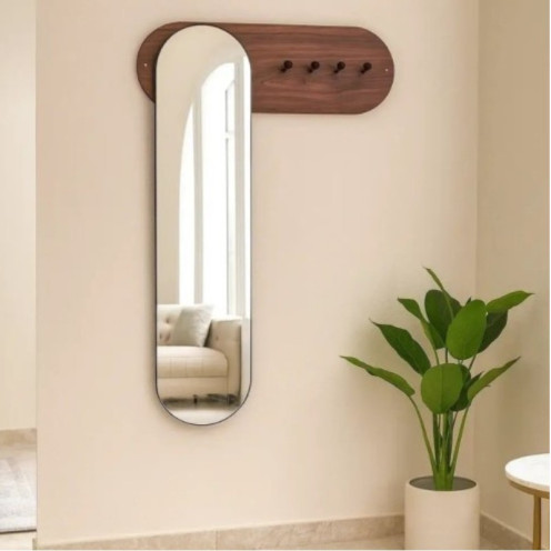 Modern Wall-Mounted Mirror with Hanger