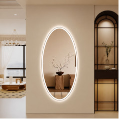 Oval wall mirrors in various colors, size 120x60 cm