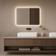 Square wall mirrors with multi-colored lighting, size 80-60 cm