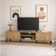 160cm Wood-Tinted TV Stand