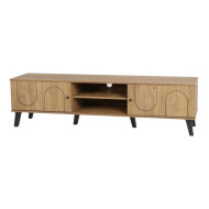 160cm Wood-Tinted TV Stand