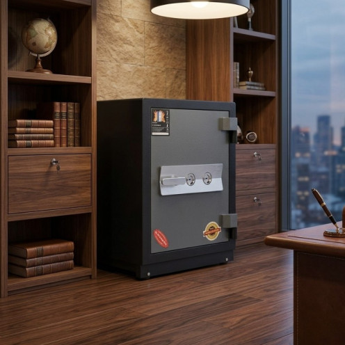 A 100 kg iron safe for storing valuables