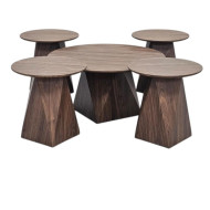 5-piece wooden coffee and hospitality table set