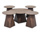 5-piece wooden coffee and hospitality table set