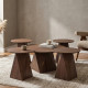 5-piece wooden coffee and hospitality table set