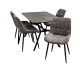 Ceramic Dining Table and 4 Chairs Set in Various Colors