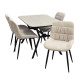 Ceramic Dining Table and 4 Chairs Set in Various Colors