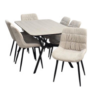 Ceramic Dining Table for 6 People with a Luxurious Ceramic Tabletop in Various Colors