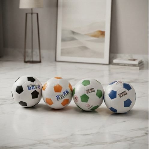 A sports football designed in bright and clear colors.