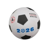 A sports football designed in bright and clear colors.