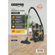 Geepas 18L 2000W Vacuum Cleaner with Dust Bag Full Indicator