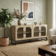 Buffet cabinet with ample storage in a luxurious wood finish