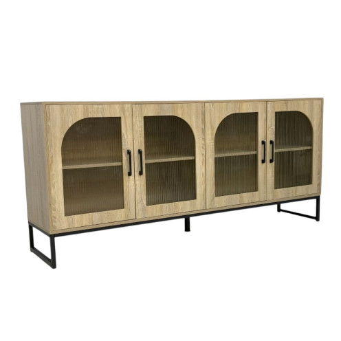 Buffet cabinet with ample storage in a luxurious wood finish