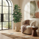 Luxury Artificial Jasmine Leaf Tree – A Natural Touch Without the Effortless Care, Beige, 150cm Tall