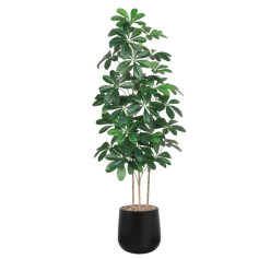 Luxury Artificial Jasmine Leaf Tree – A Natural Touch Without the Effortless Maintenance, Black, 150cm Tall