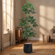 Artificial Schefflera Tree in a Stylish Black Pot, 135 cm Tall