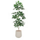 Artificial Schefflera Tree in a Stylish Black Pot, 135 cm Tall