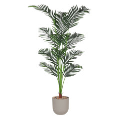 Luxury Artificial Beige Areca Tree with Tall Plastic Pot