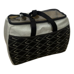 Large leather thermos bag, 3 thermoses