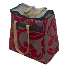 Thermos bag, 2 thermoses, made of fabric with a transparent cover