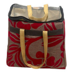 Thermos bag, 2 thermoses, made of fabric with a transparent cover