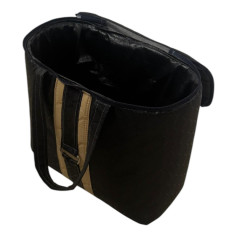 Two thermoses bag, black with two golden lines in the middle