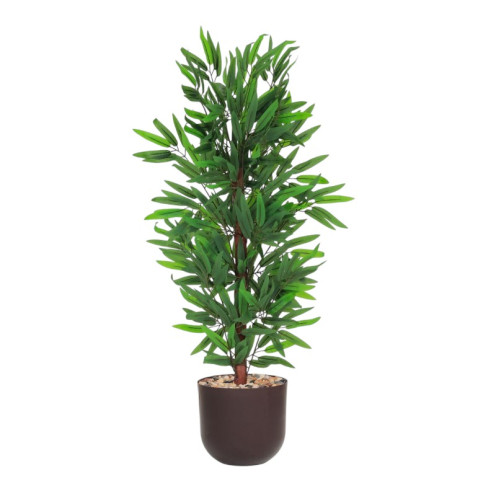High-quality artificial bamboo leaf tree with a luxurious plastic pot.